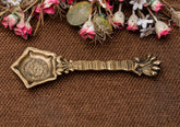 Ethnic Indian Design Brass Panchmukhi Nag Head Antique finish Aarti Diya with Handle | Pooja Dhoop Diya